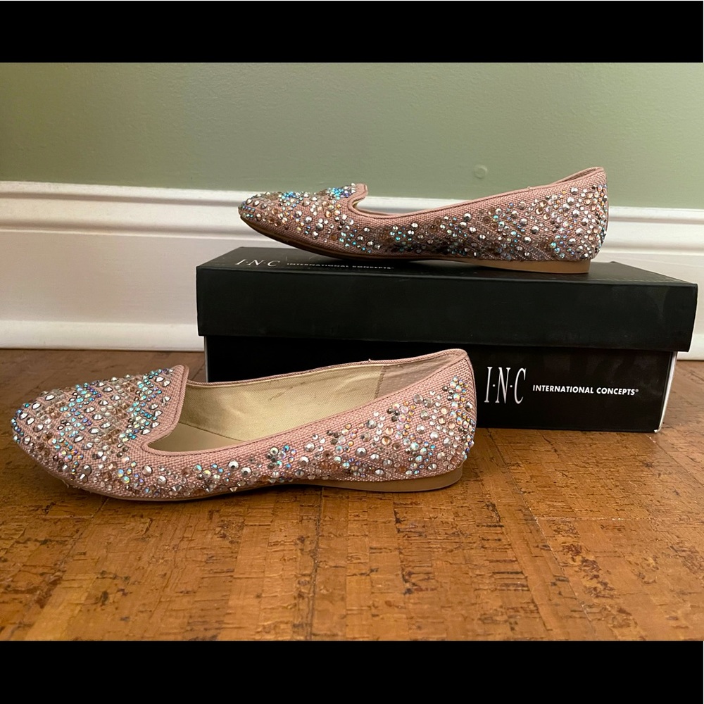 International Concepts Sparkly Pink Flats
